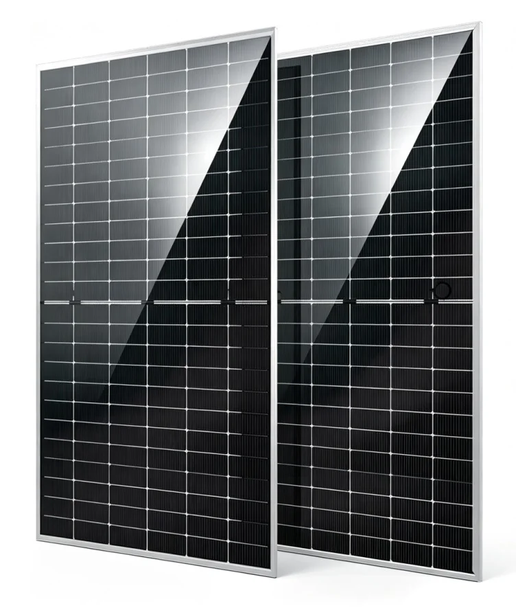 575W ~ 600W Panel Solar Rectangular Bifacial de Doble Vidrio Tipo N